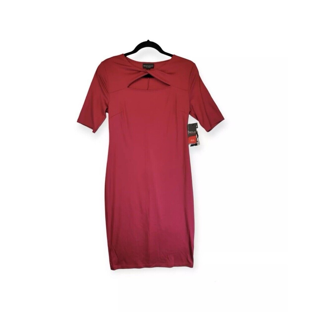 Bold Elements Stretchy Cut To Curve, Vivid Raspberry Barbie Pink Dress Size Med